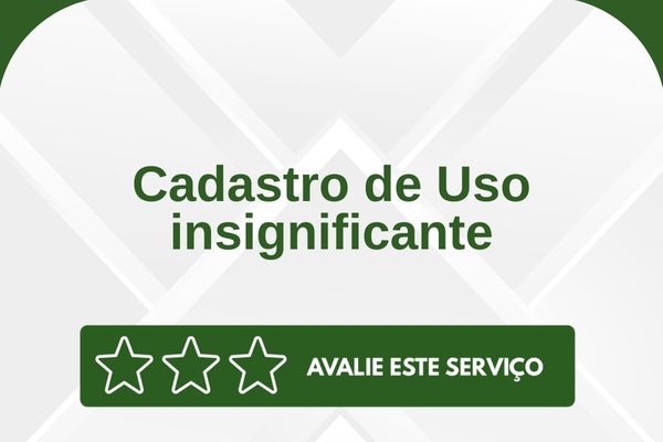 Cadastro de Uso Insignificante